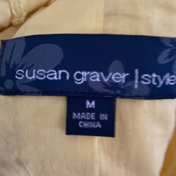 Susan Graver Women's Yellow Textured Zip Up Jacket Size M - Picture 2 of 4